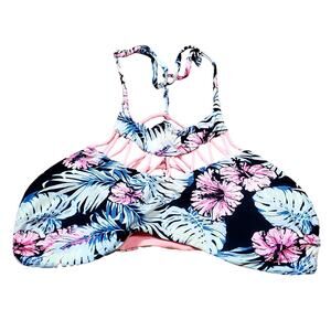 Tini Bikini Reversible Swimwear Bikini Top Only No Tag Coconutgirl Tropical